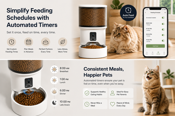 Smart Pet Feeder with Camera + 2.2L Water Fountain