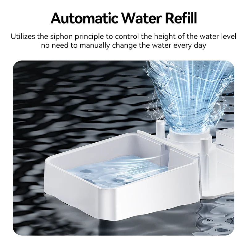8.5L Automatic Pet Feeder With Gravity Water Fountain 2In1