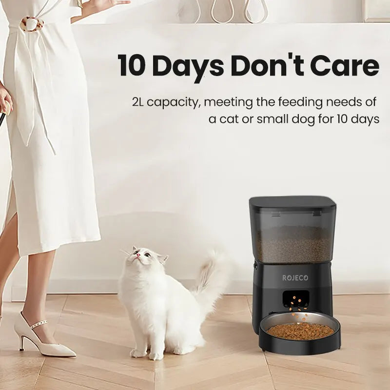 Rojeco Smart Pet Feeder with Buttons 2L