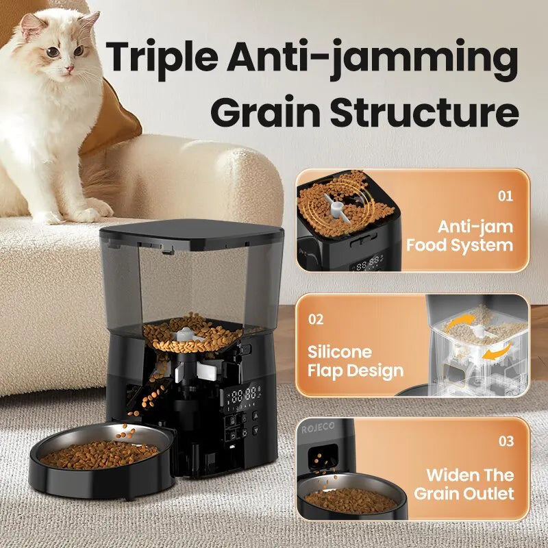 Rojeco Smart Pet Feeder with Buttons 2L