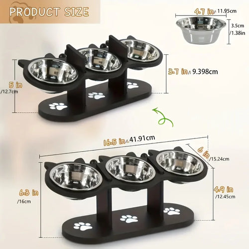 3-in-1 Elevated Pet Bowl