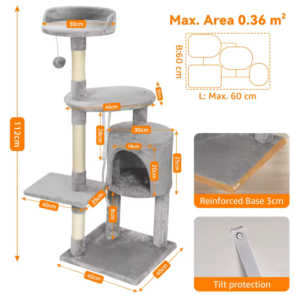 Cozy Climb Cat Castle 112cm Hight