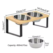 2 in 1 Comfort Cat Bowls with Mat